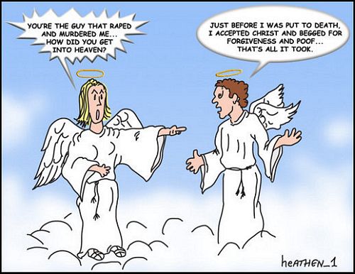 Murderer meets Victim in Heaven